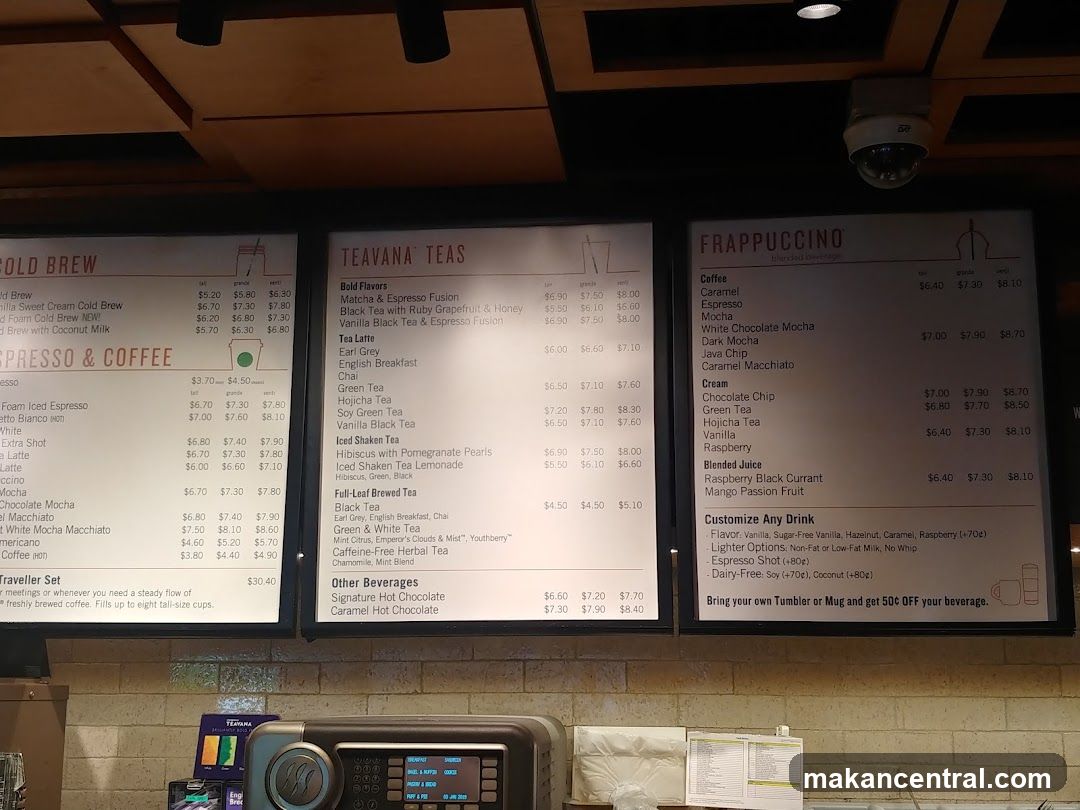 Teavana Menu Board