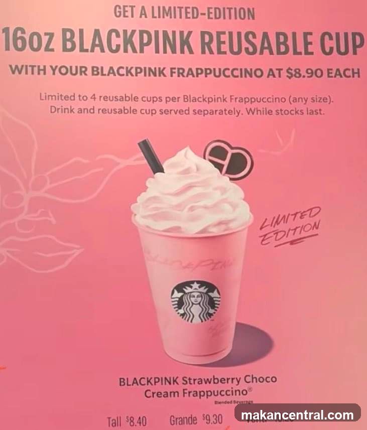 Blackpink Frappuccino Promotion Poster