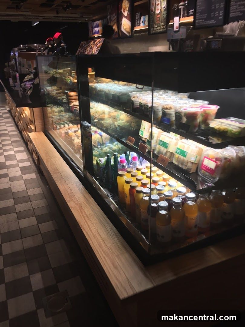 Interior of a food retail space