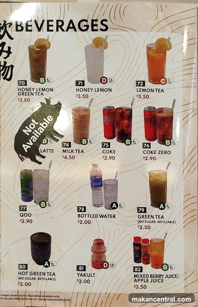 Beverages Menu