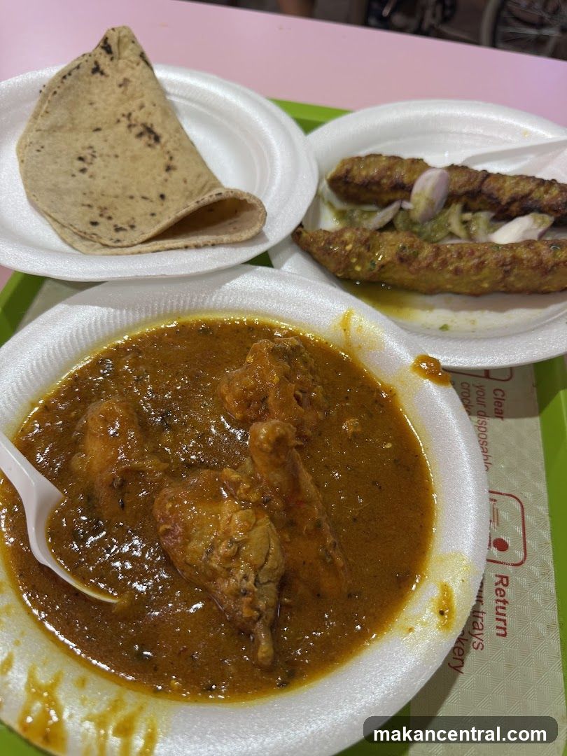 Food served on disposable plates