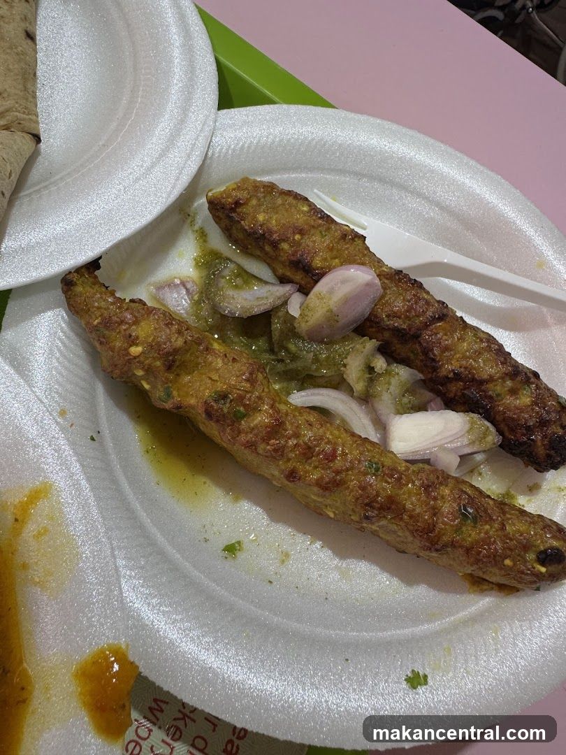 Food on disposable plate