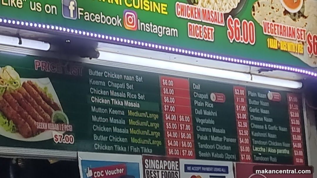 Indian Cuisine Menu Board