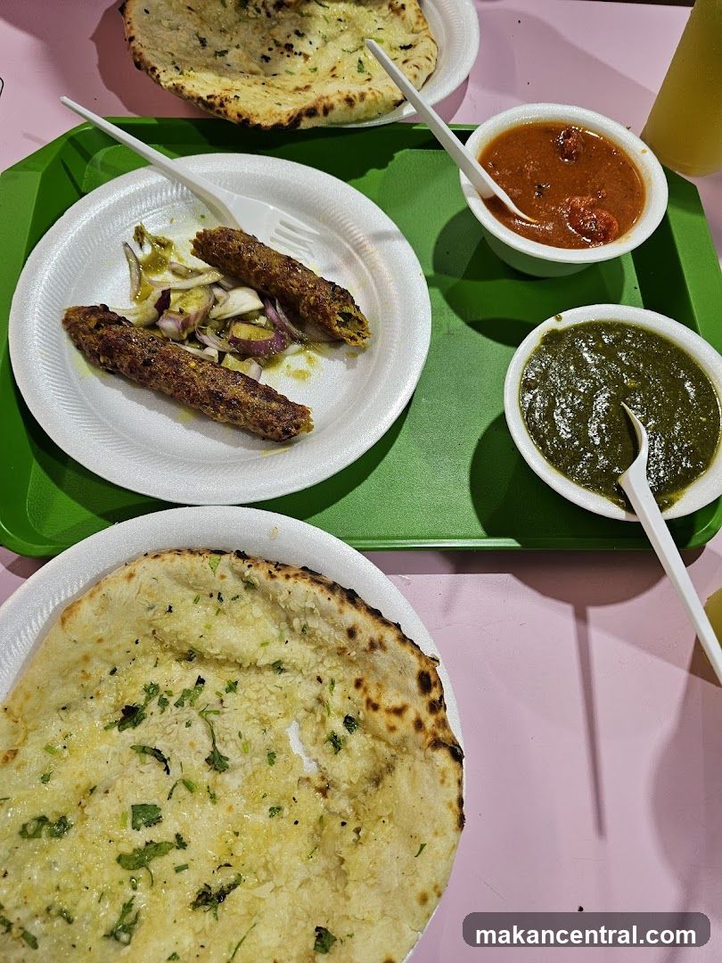 Food served on a tray