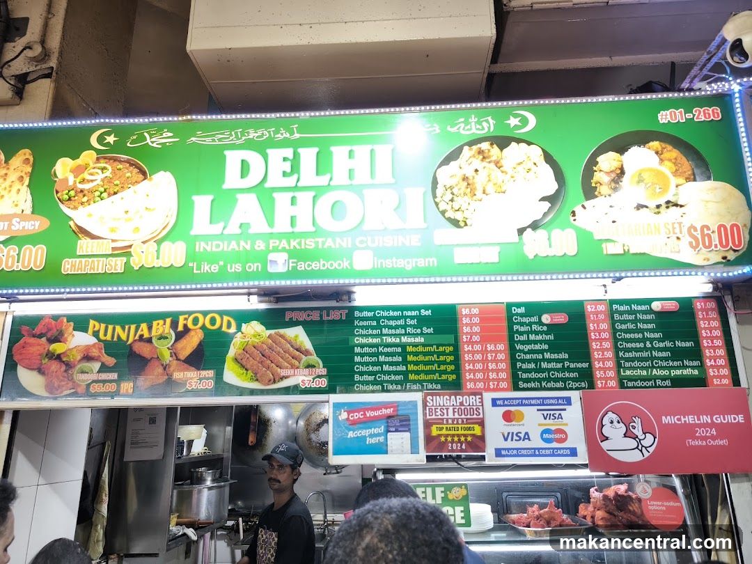 Delhi Lahori Indian & Pakistani Cuisine Menu Board