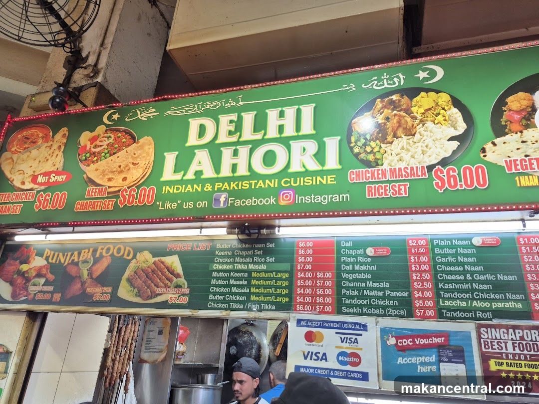 Delhi Lahori Menu Board