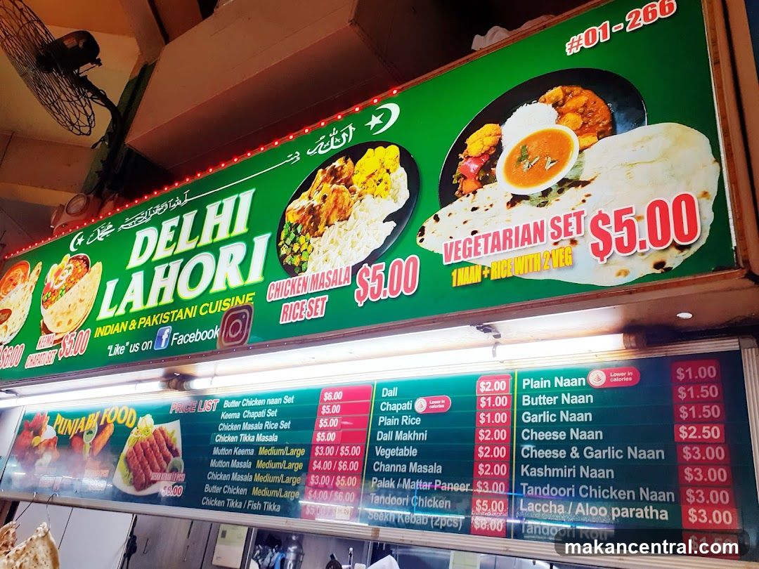 Delhi Lahori Menu Board