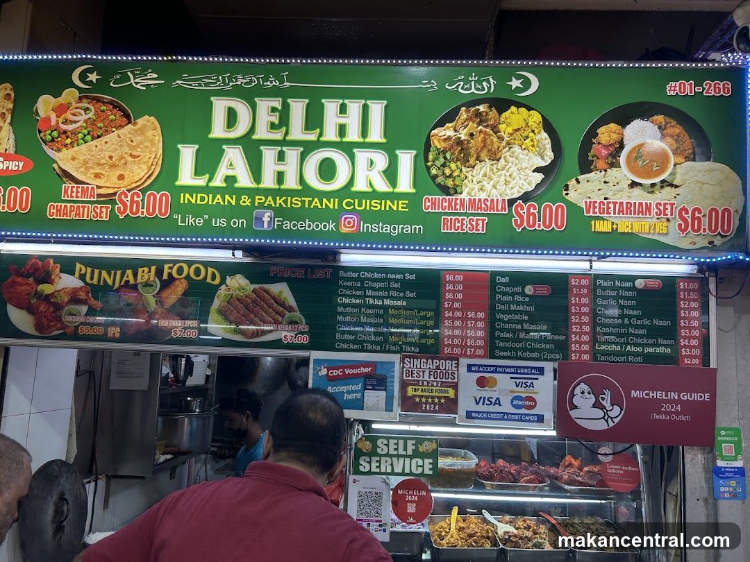 Delhi Lahori Indian & Pakistani Cuisine Menu Board