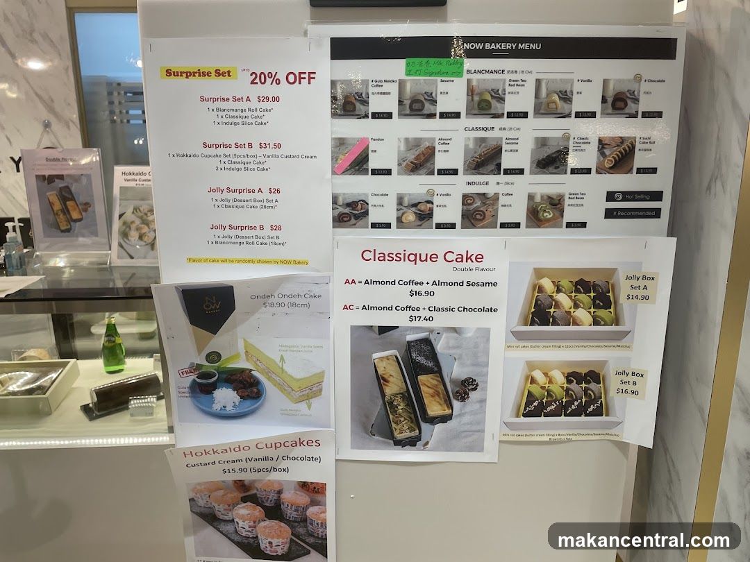 NOW BAKERY MENU