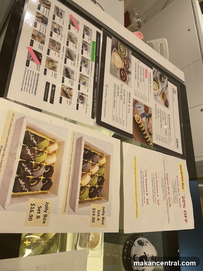 Bakery Menu Display