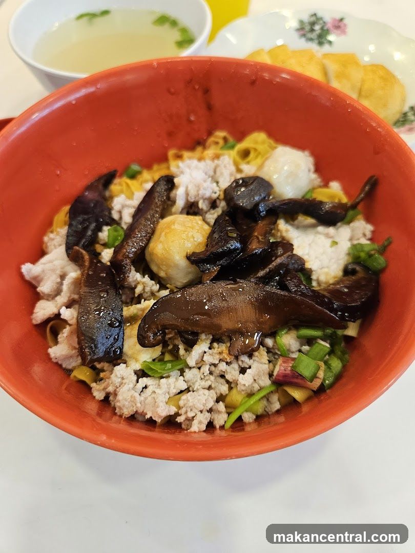 Food dish in orange bowl
