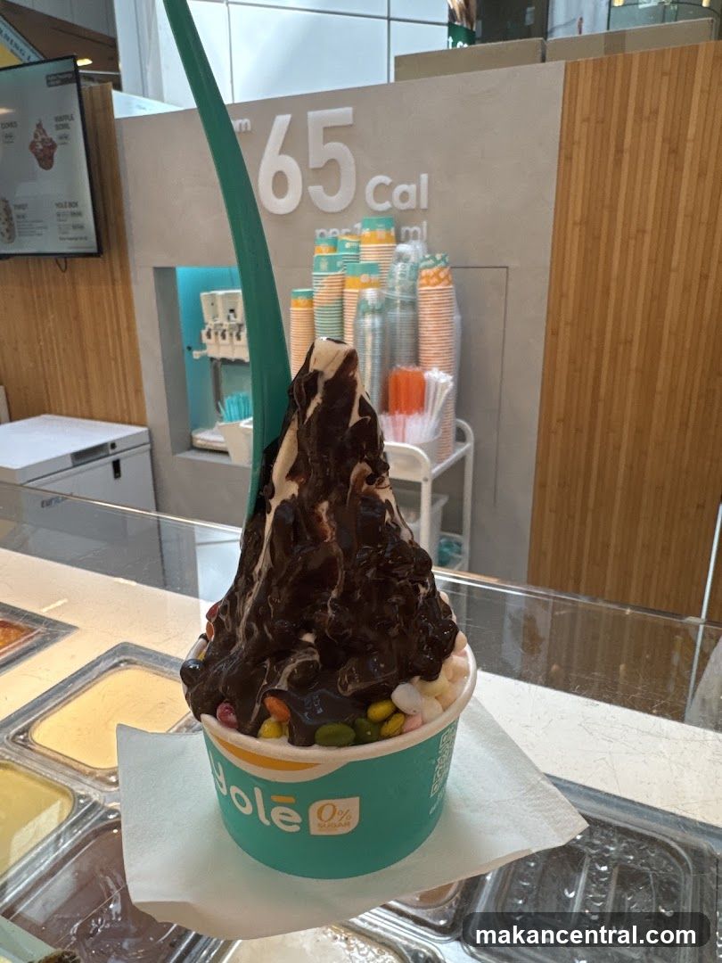 Frozen dessert display in store