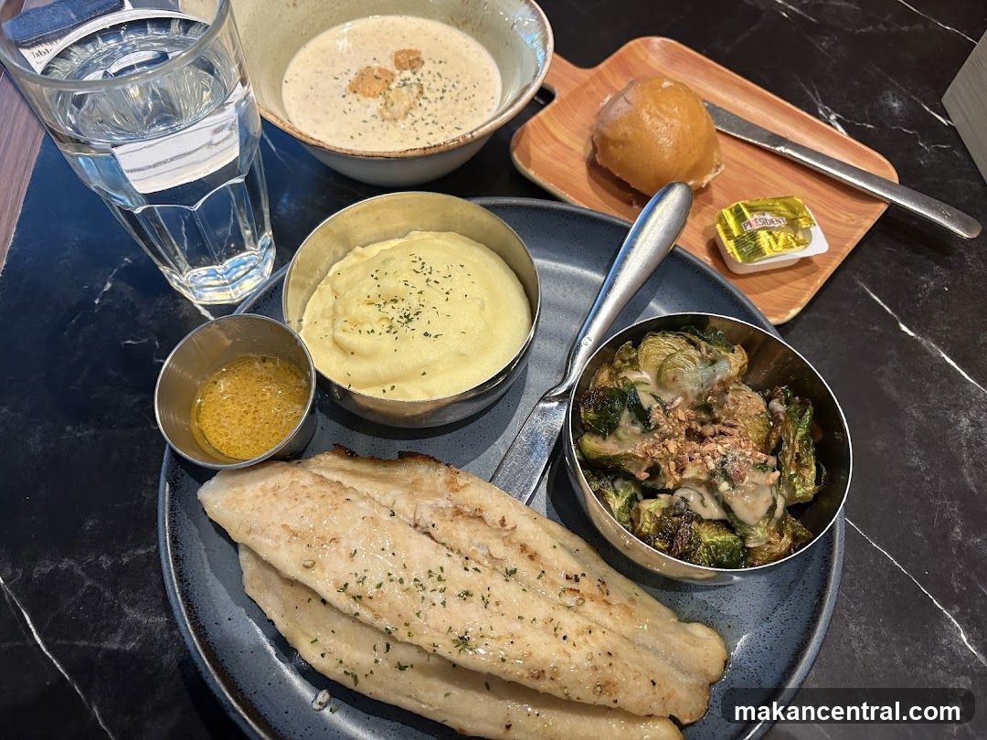 Dinner Plate with Multiple Dishes