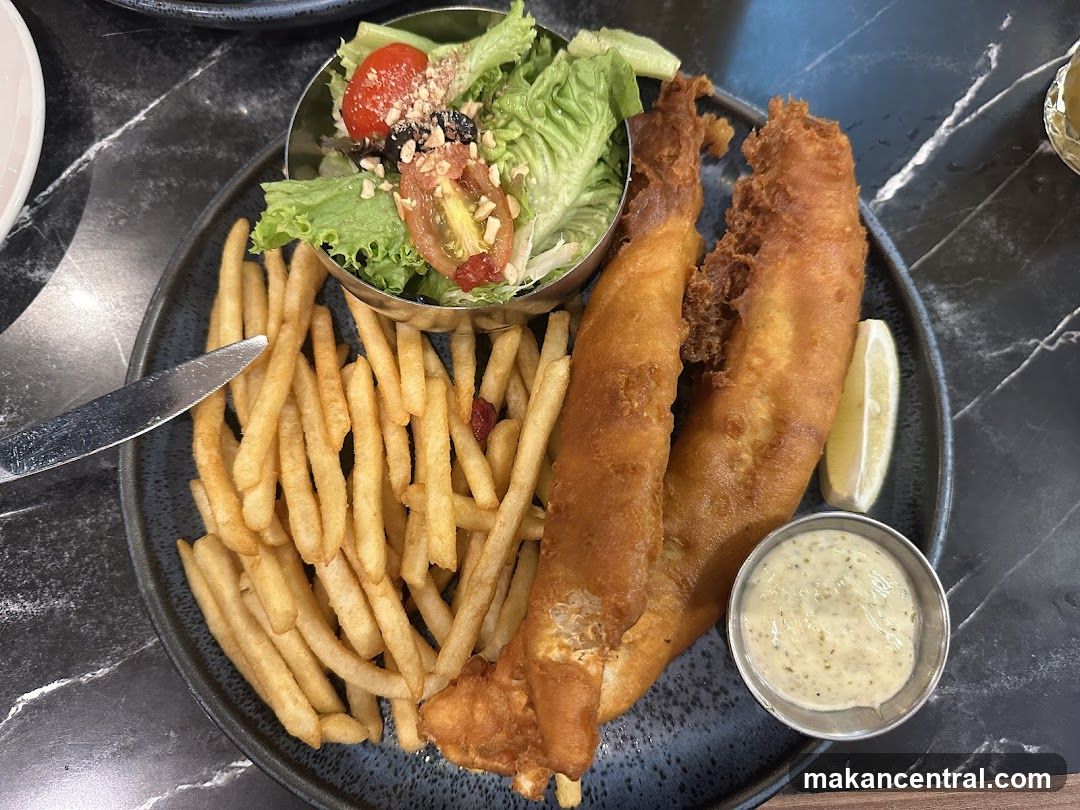 Fish and Chips with Salad