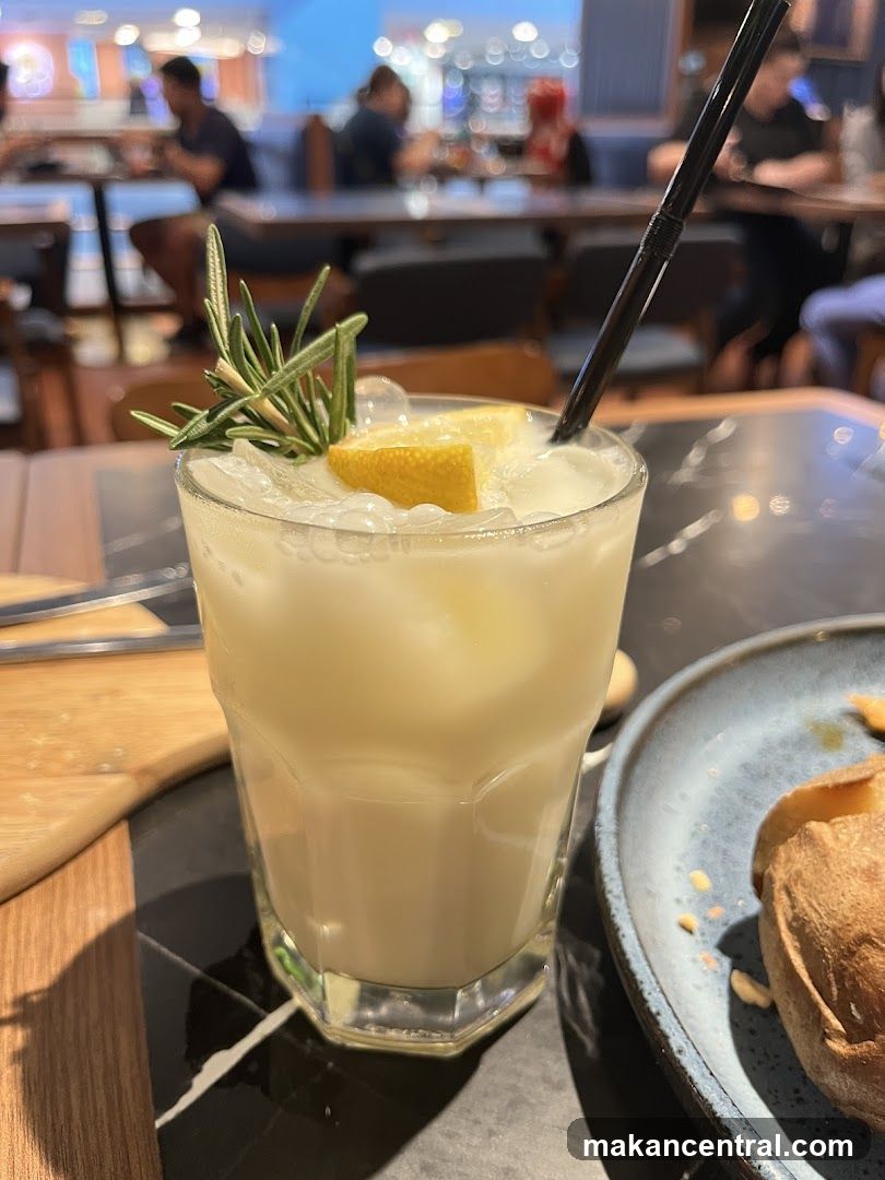 Dessert and Drink at Restaurant Interior