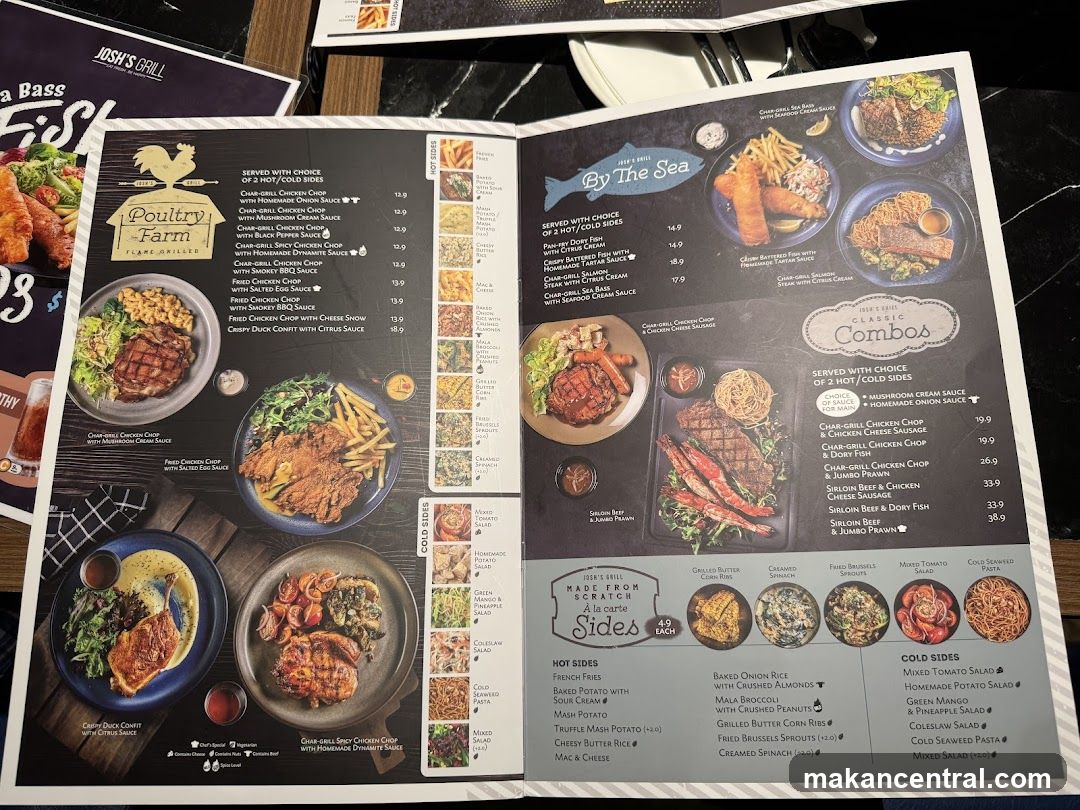 Josh's Grill Menu