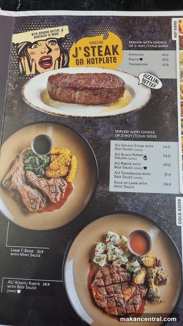 J'STEAK on Hotplate Menu