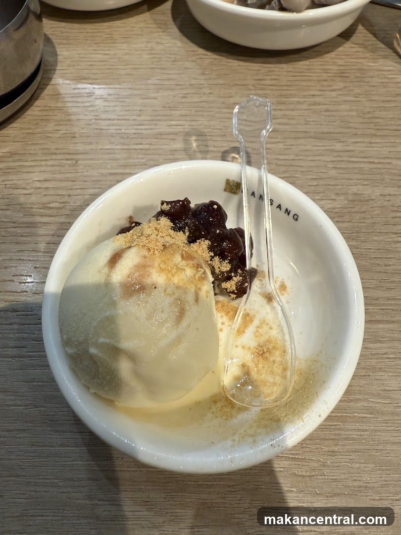 Ice cream dessert in bowl