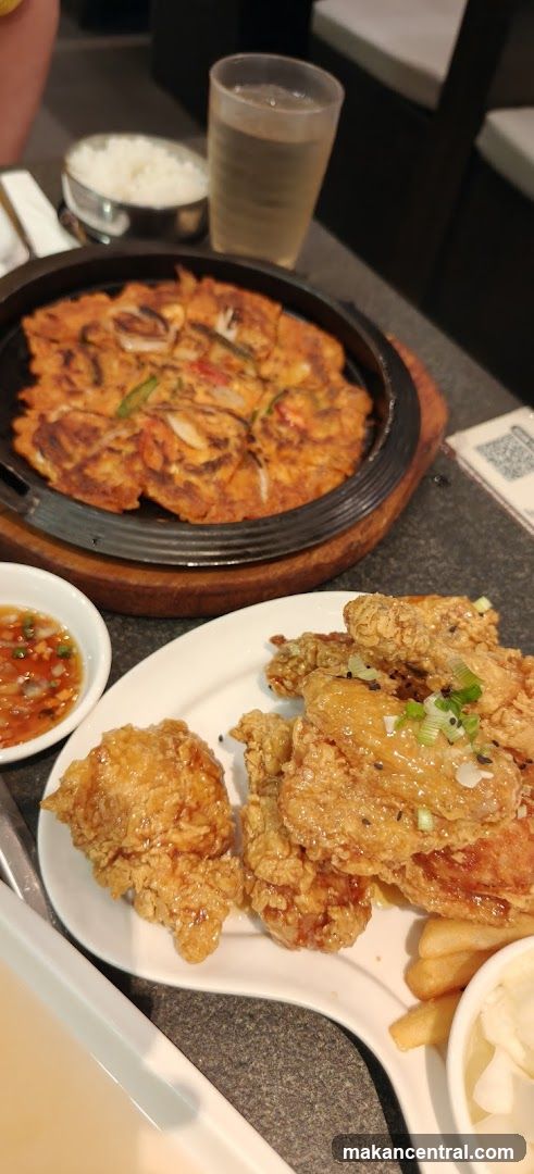 Dining Table with Korean Food