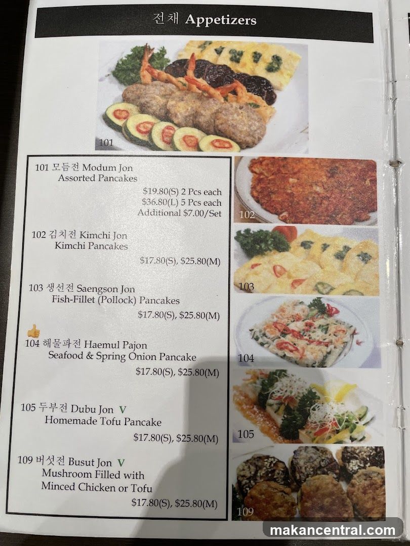 Appetizers Menu