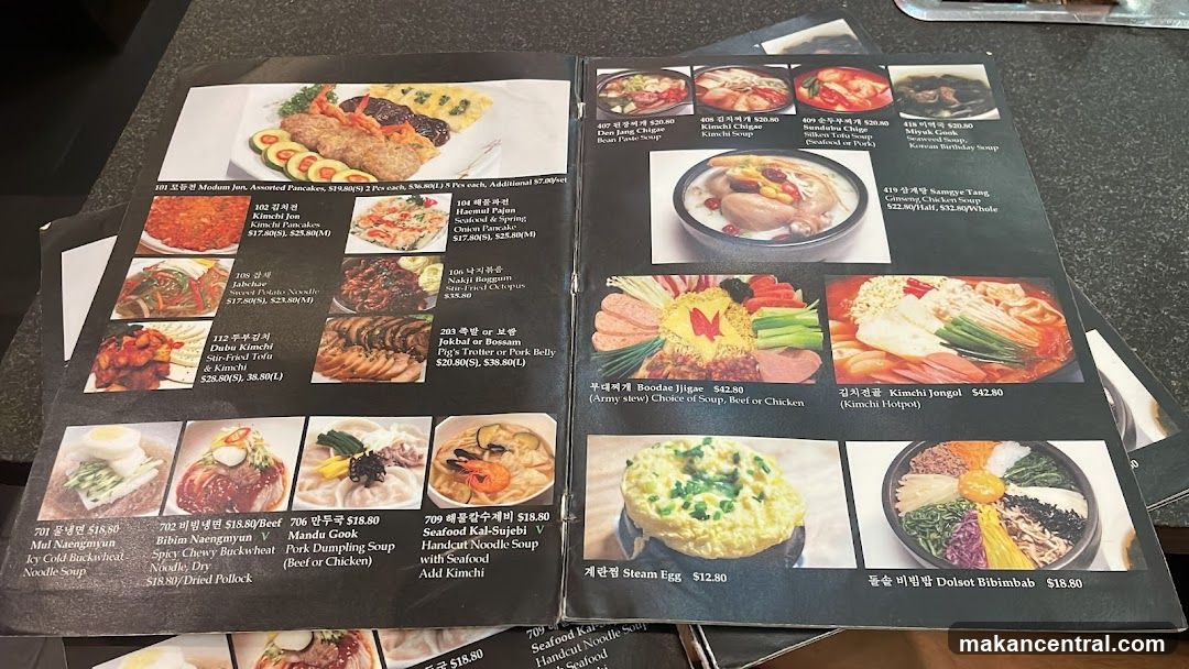 Korean Restaurant Menu