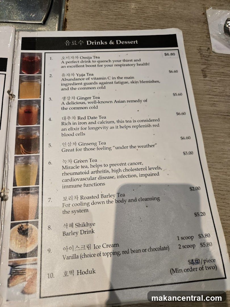 Drinks & Dessert Menu