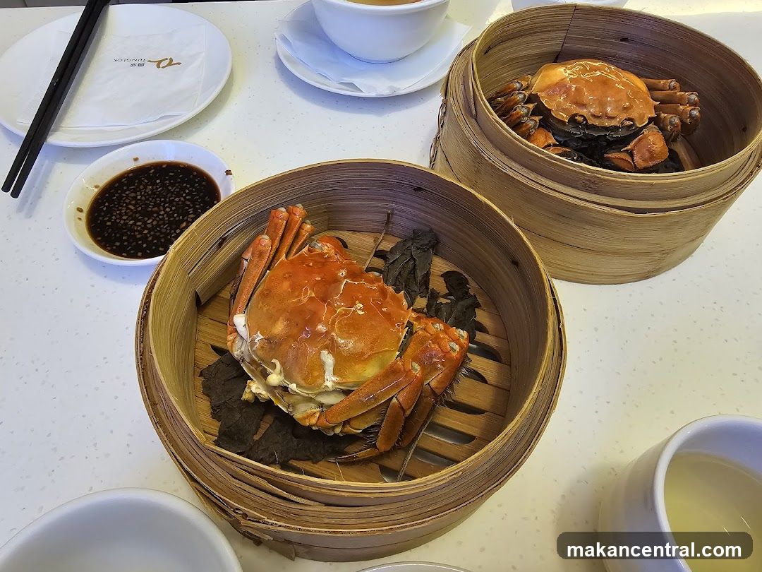 Dining Table with Steamed Crabs