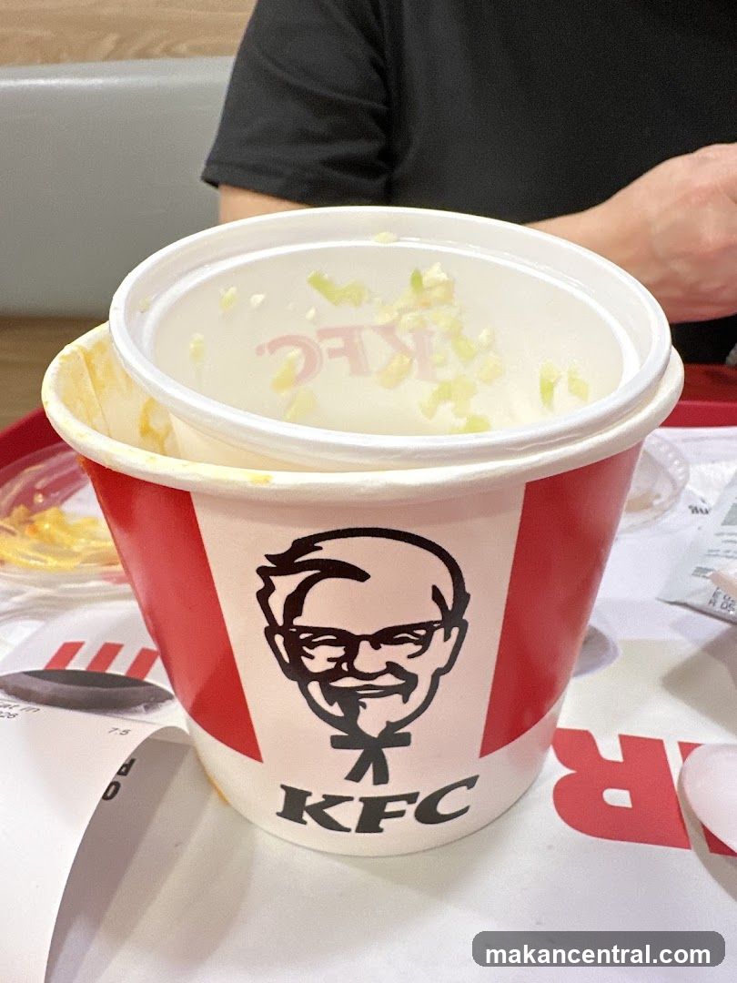 KFC Bucket with Remnants