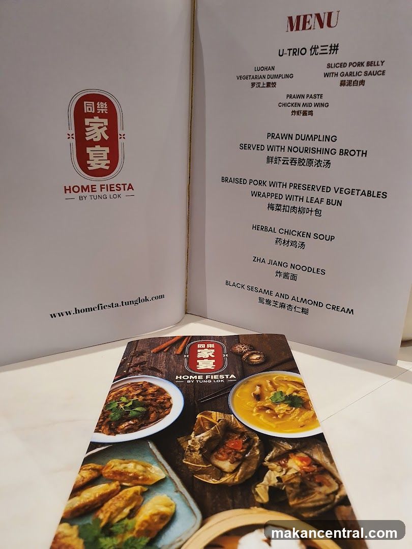 Home Fiesta by Tung Lok Menu Display