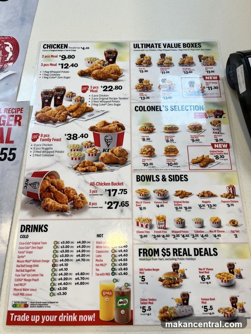 KFC Menu