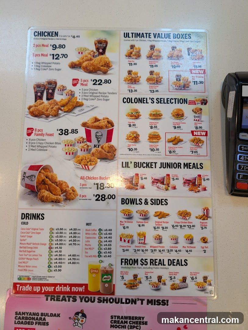 KFC Menu