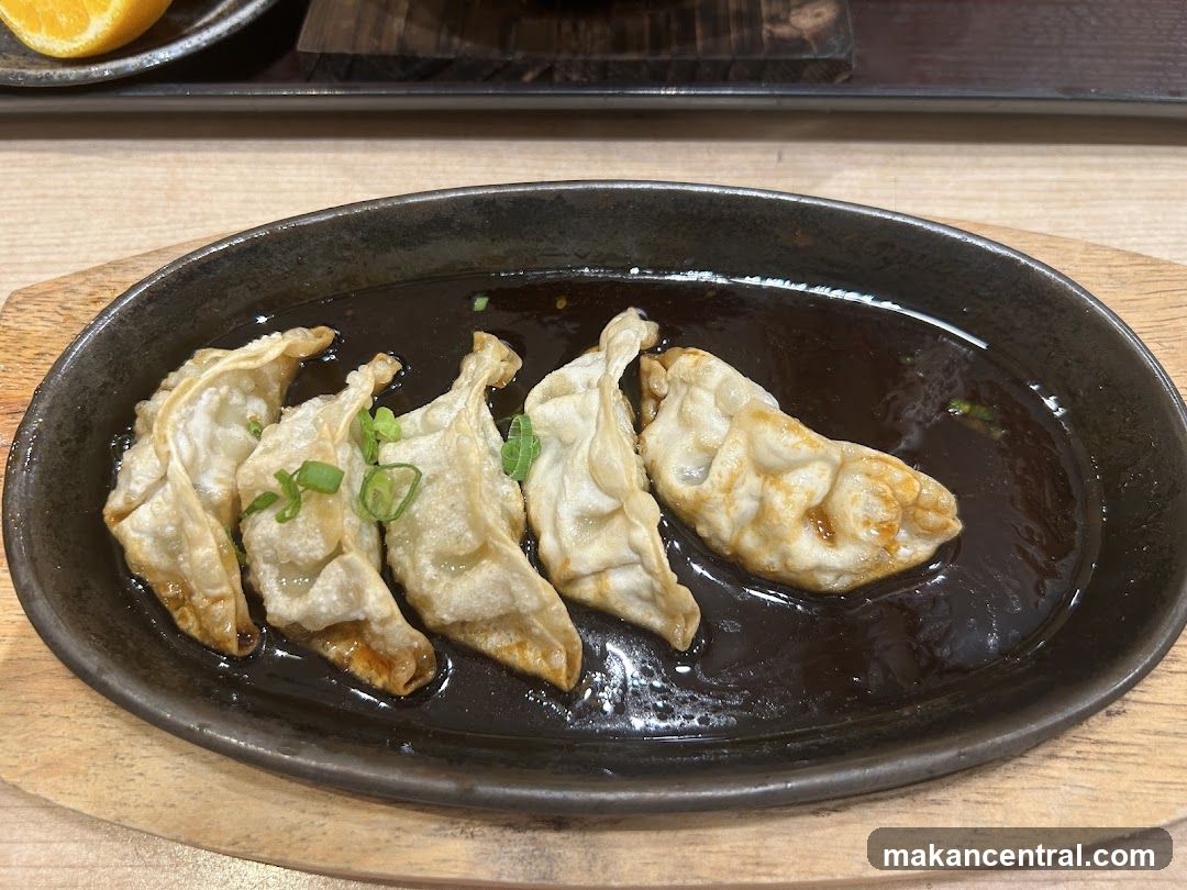 Gyoza in sauce