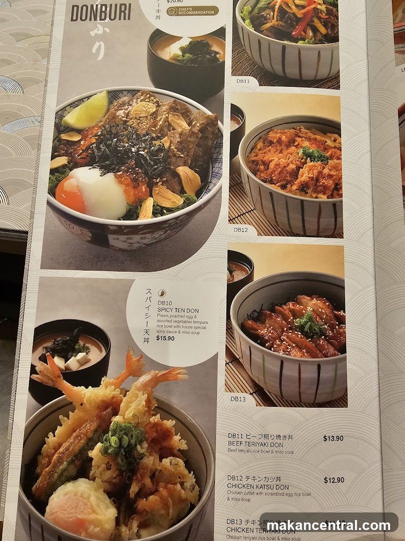 Donburi Menu Section