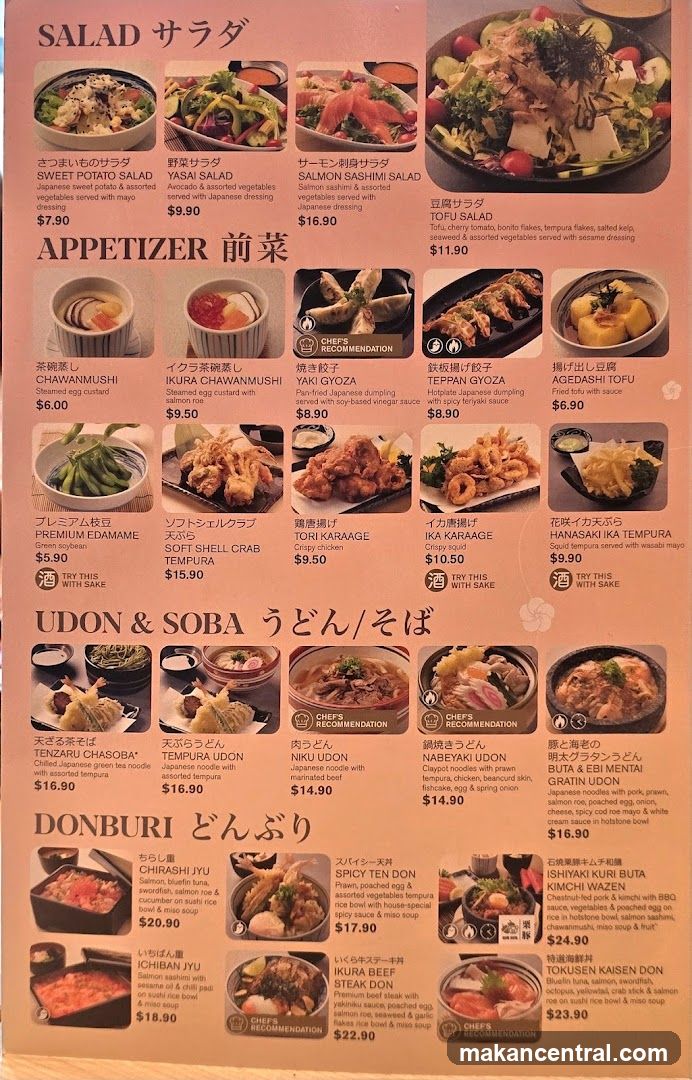Japanese Restaurant Menu