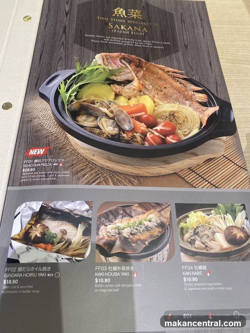 Fish Specialty Menu
