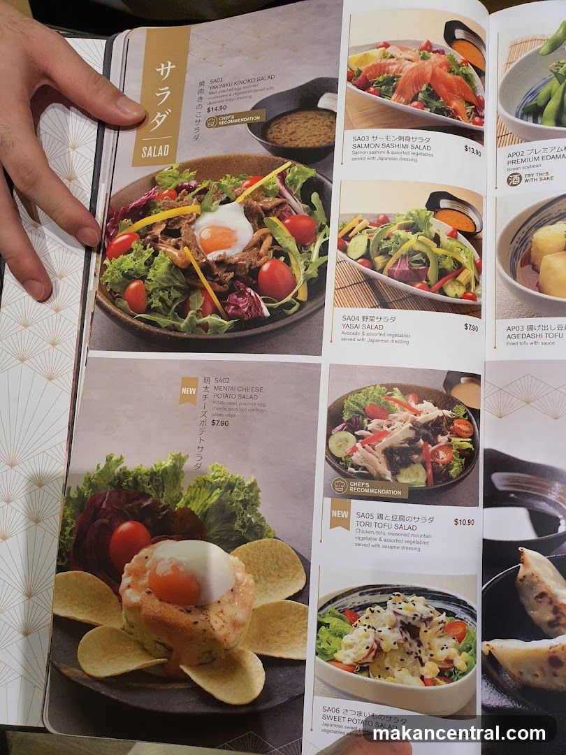 Salad Menu Page