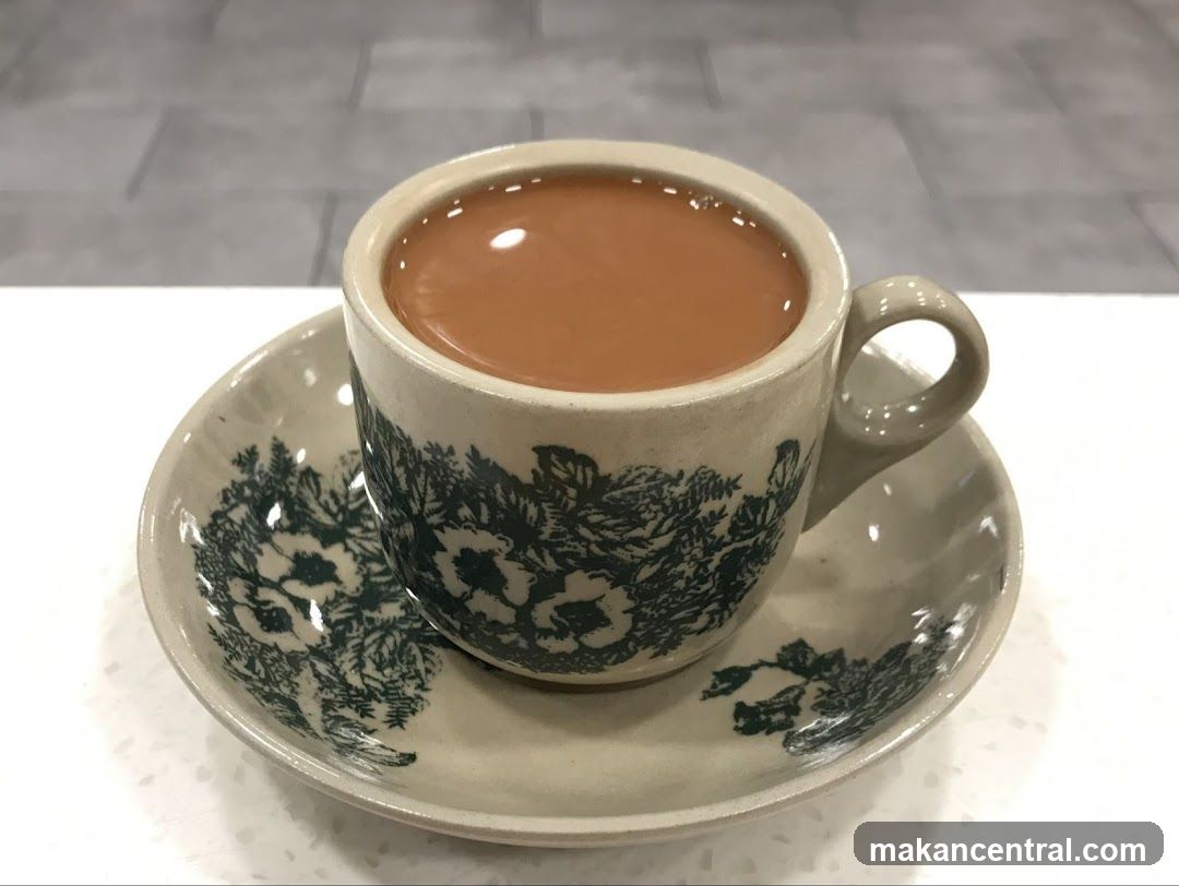 Cup of tea on saucer