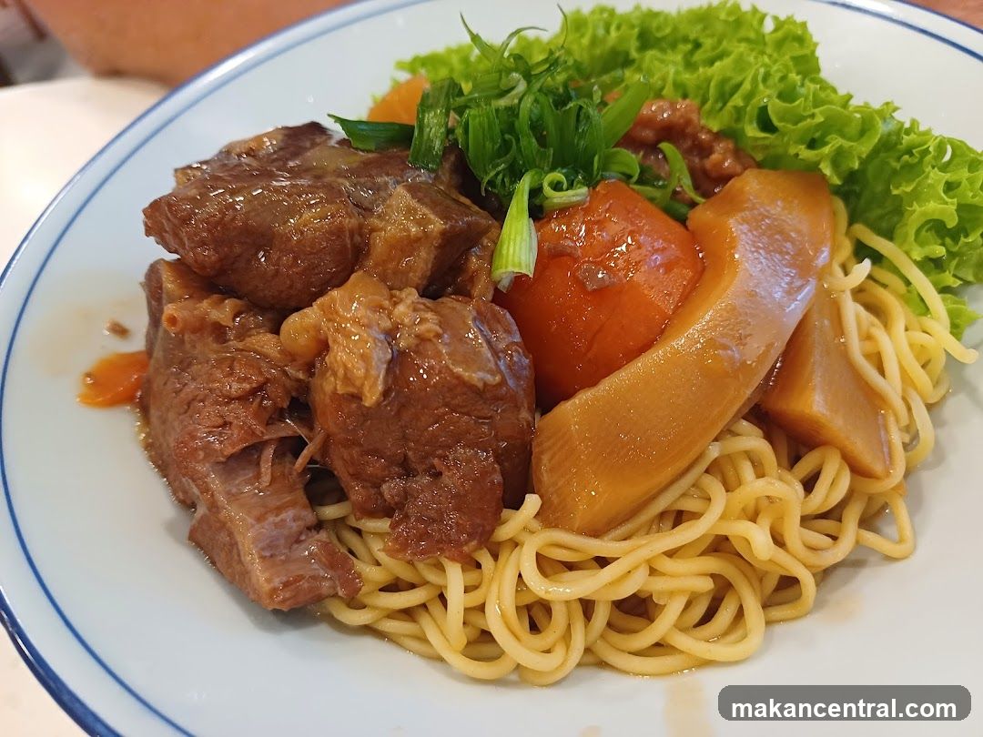 Noodle Dish with Braised Meat and Vegetables