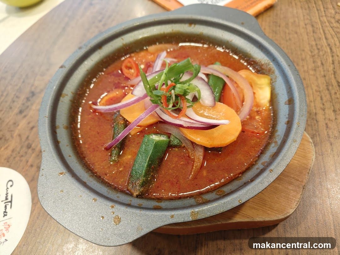 Food dish in a stone pot