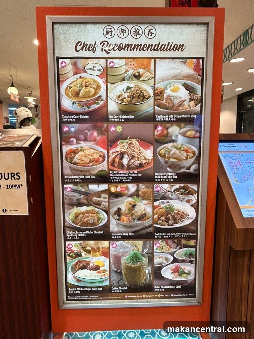 Chef Recommendation Menu