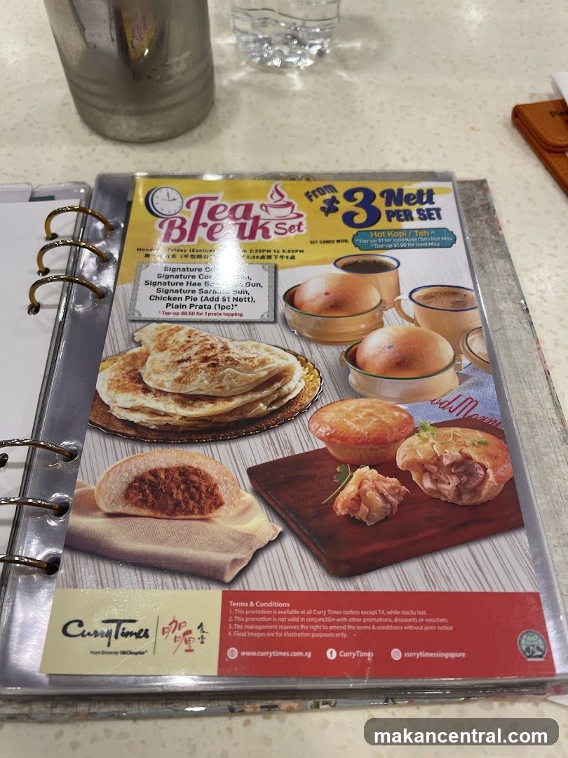 CurryTimes Menu Insert