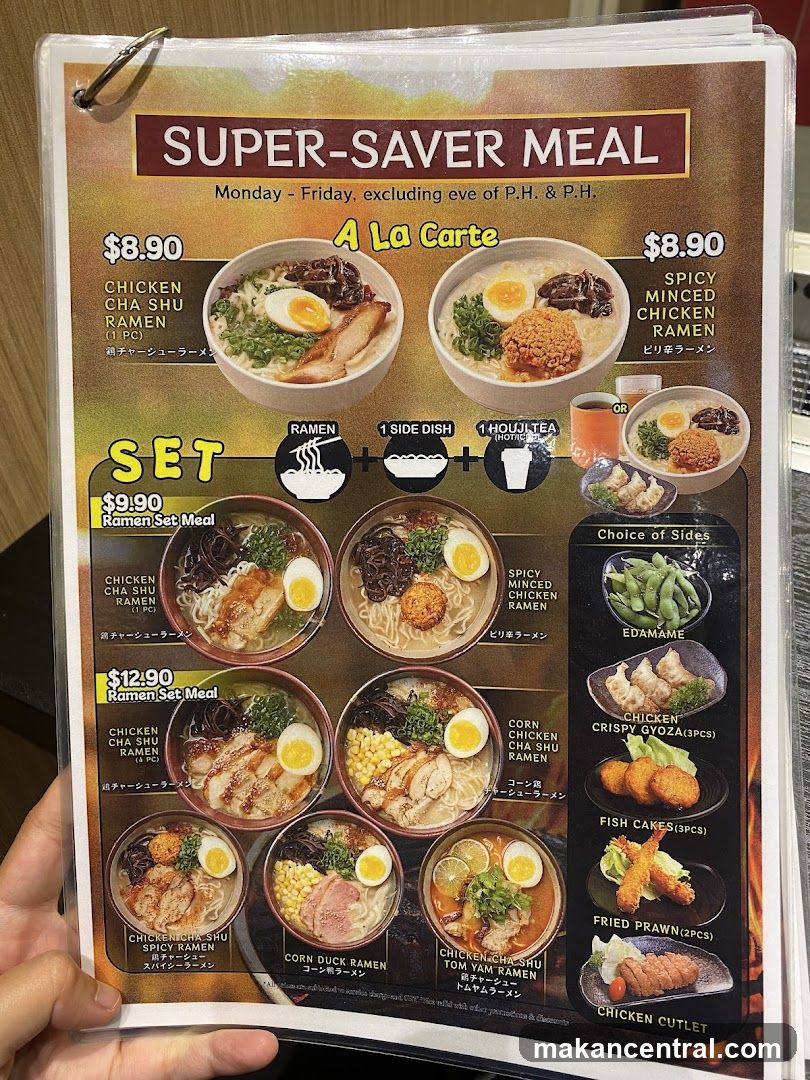 Super-Saver Meal Menu