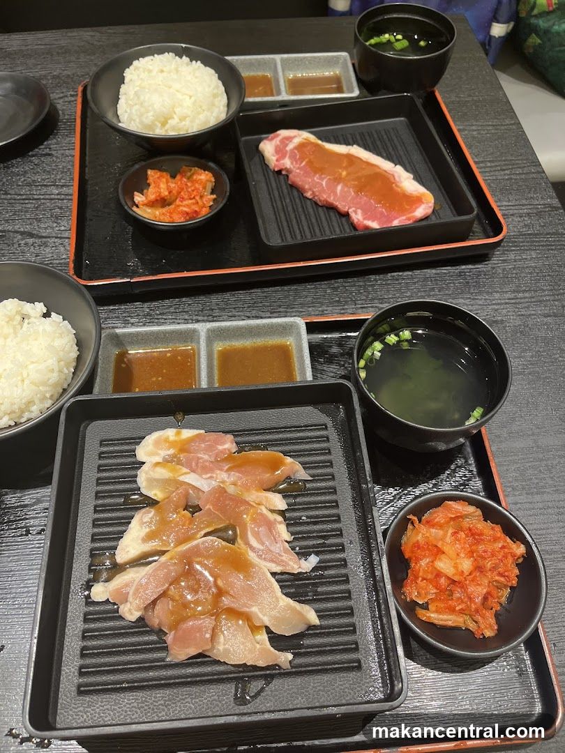 Grilled meat meal set