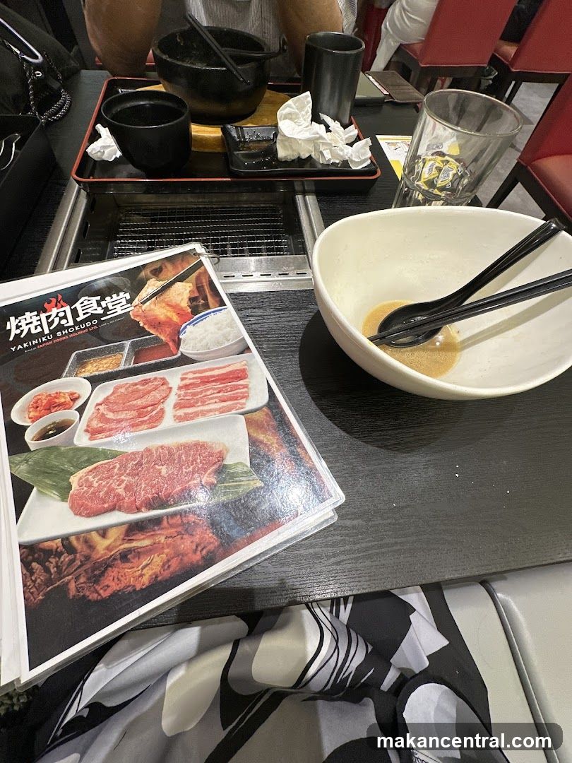 Tabletop at Yakiniku Shokudo