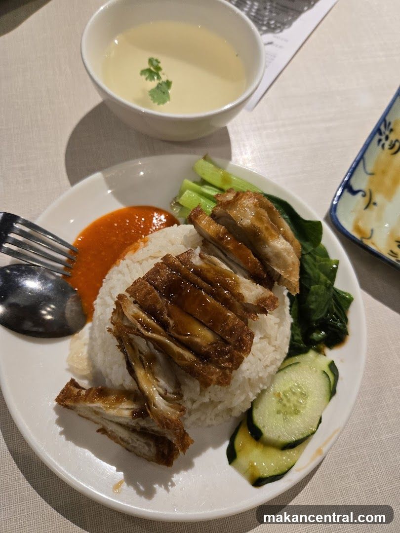 Dinner Plate with Rice and Chicken