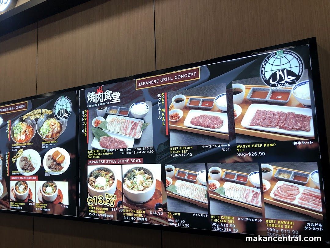 Japanese Grill Concept Menu
