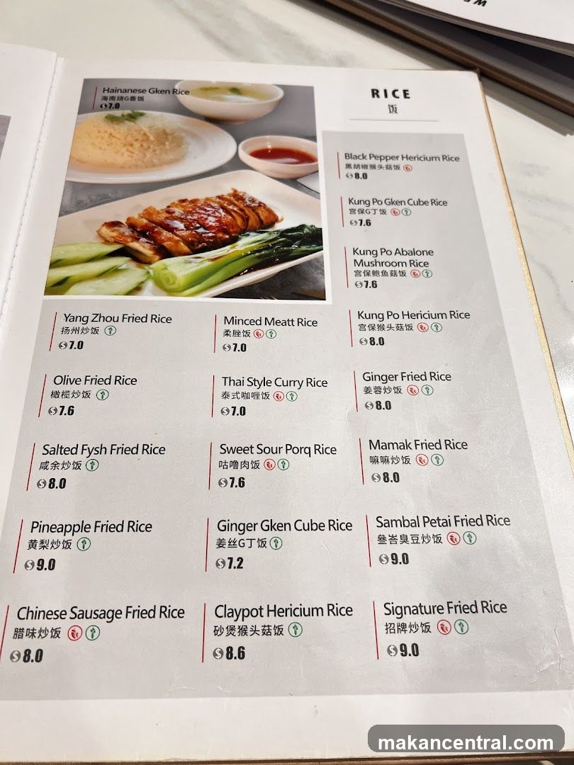 Rice Menu Section