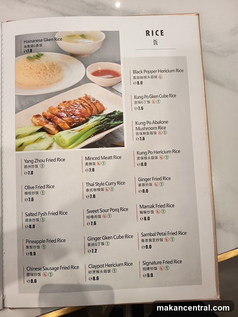 Rice Menu