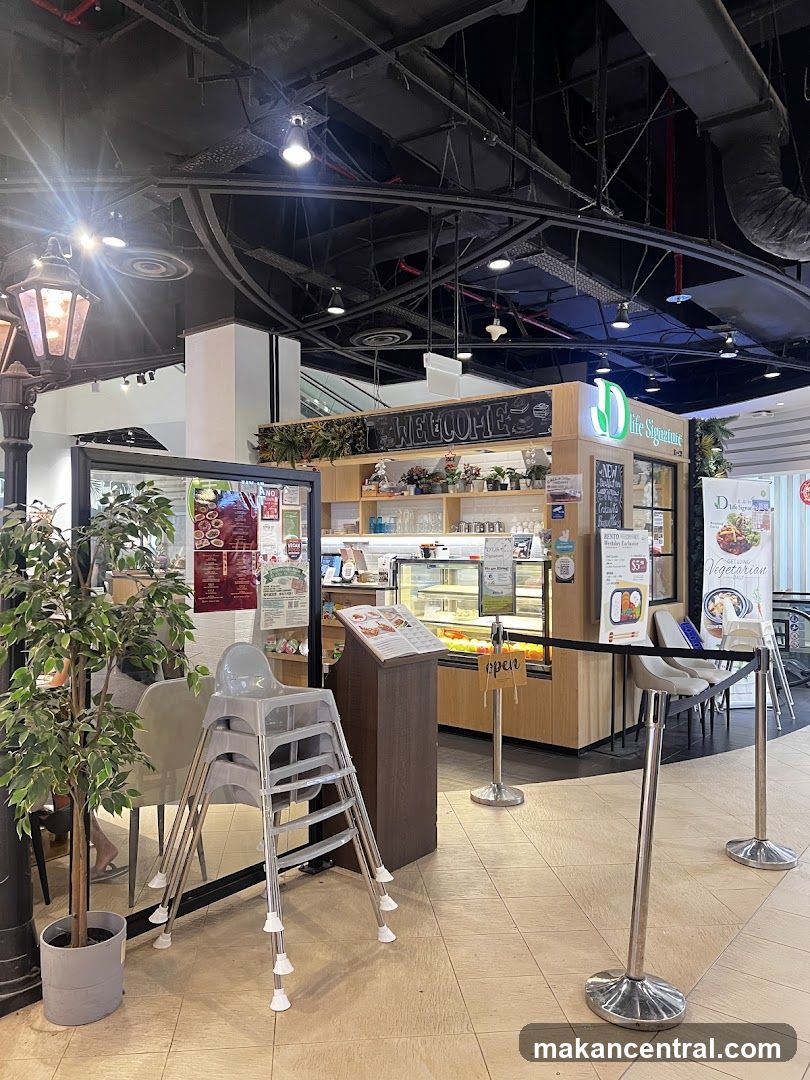 Interior of a food court area