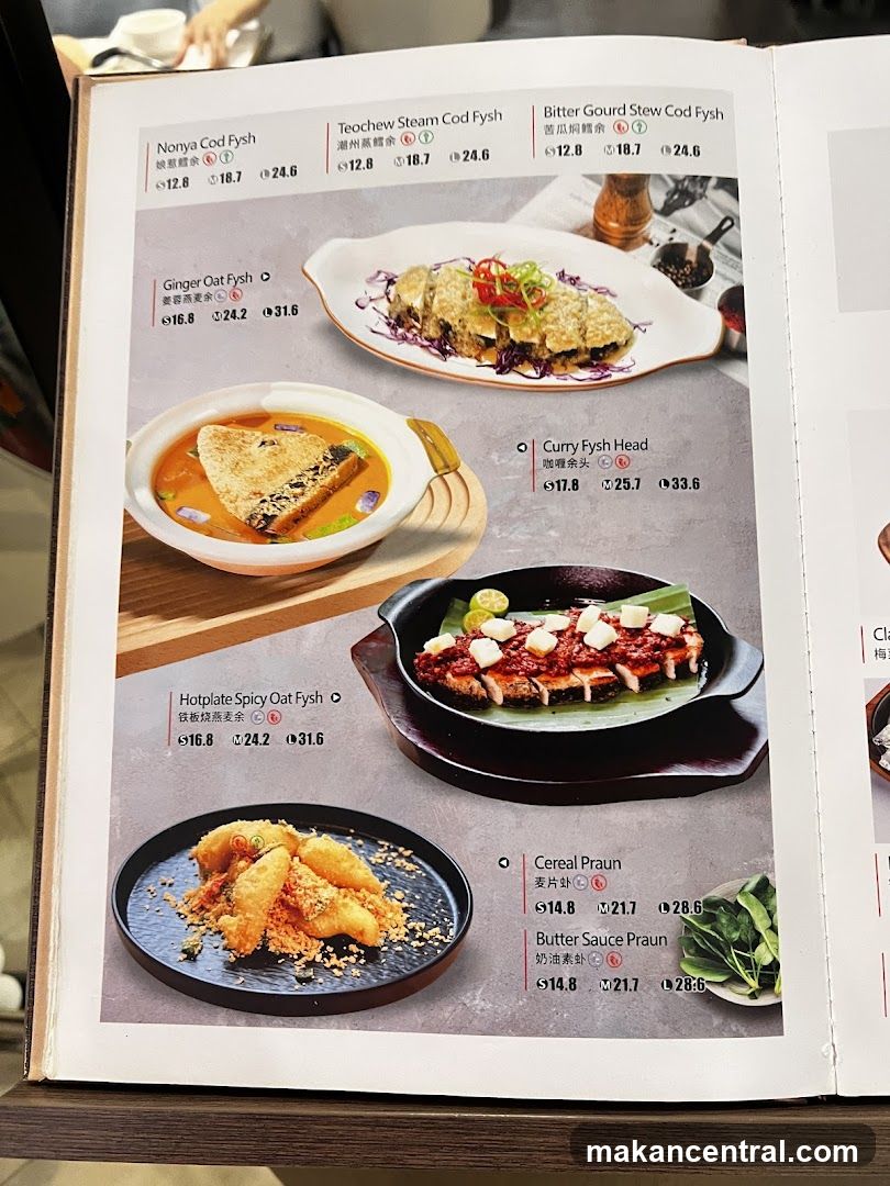Fish and Rice Menu Page